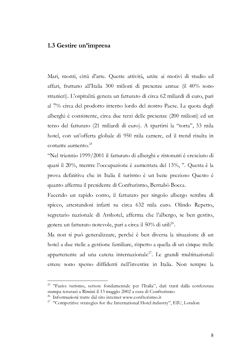 Anteprima della tesi: Il franchising nel turismo ed in particolare nel settore alberghiero: strategie aziendali e politiche di incentivazione, Pagina 12