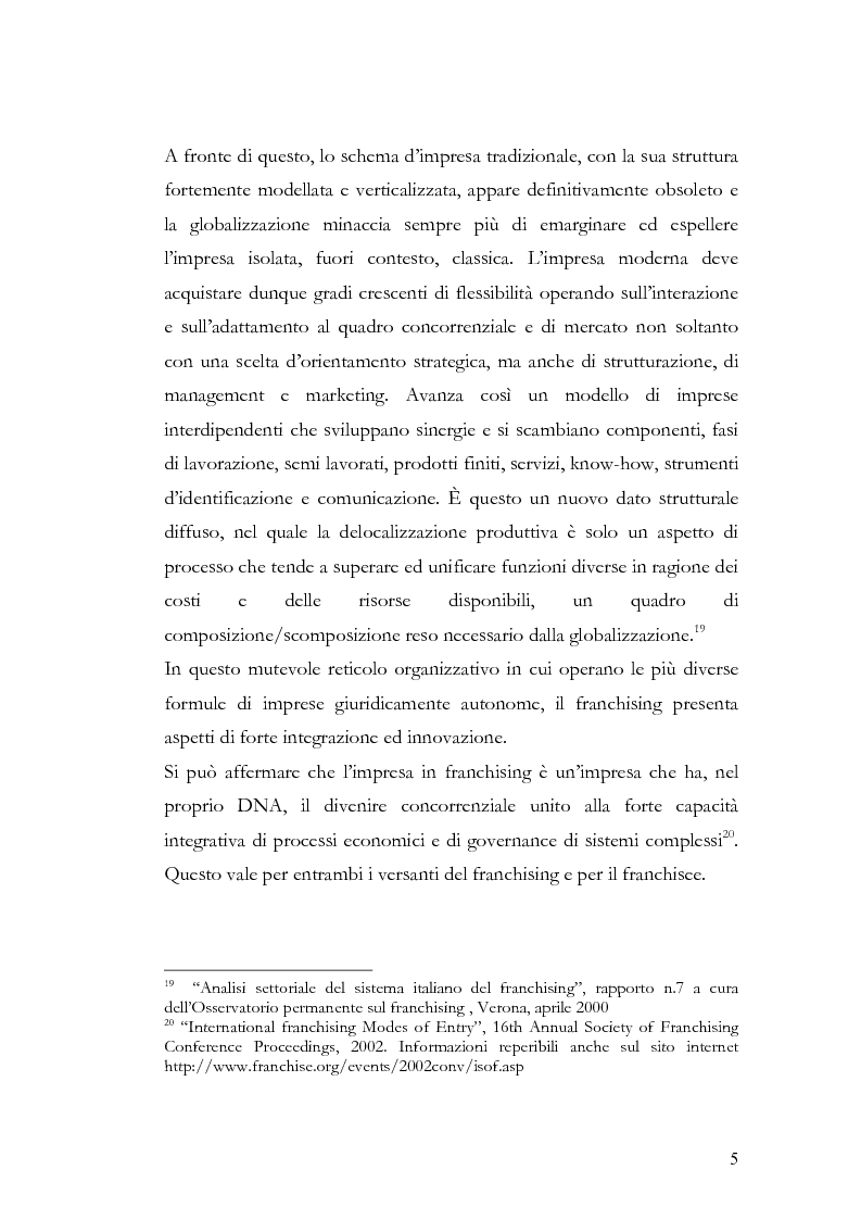 Anteprima della tesi: Il franchising nel turismo ed in particolare nel settore alberghiero: strategie aziendali e politiche di incentivazione, Pagina 9