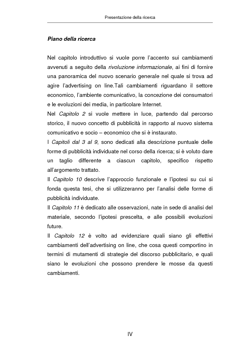 Anteprima della tesi: Advertising on line, Pagina 3