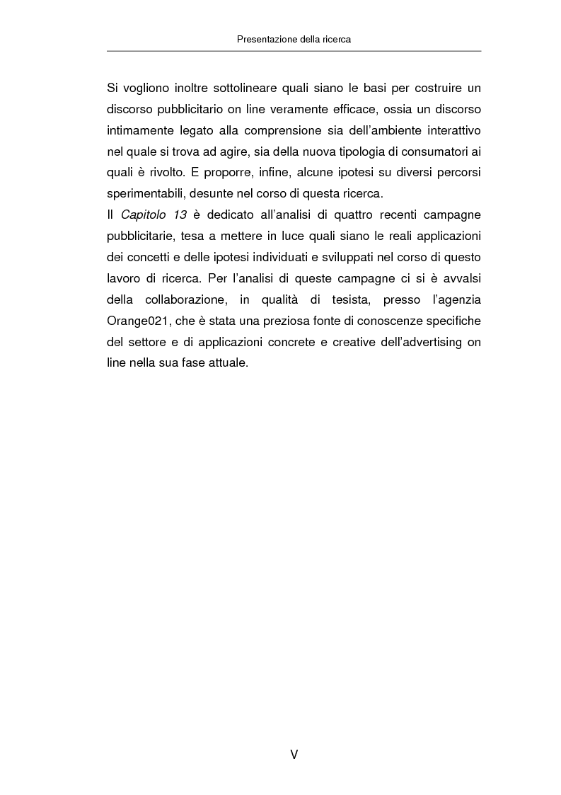 Anteprima della tesi: Advertising on line, Pagina 4