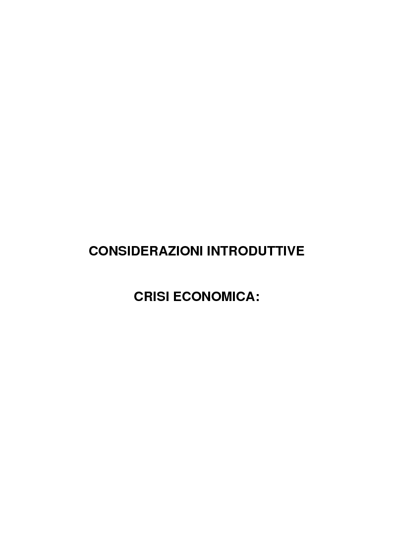 Anteprima della tesi: Crisi economica e pauperizzazione. Le politiche pubbliche nel quadro nazionale ed europeo, Pagina 6