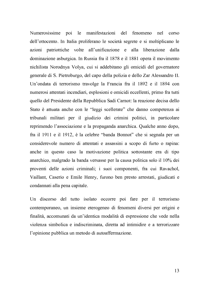 Anteprima della tesi: La disciplina del terrorismo nel diritto penale francese, Pagina 7