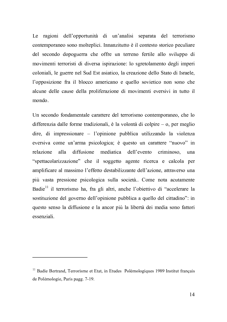 Anteprima della tesi: La disciplina del terrorismo nel diritto penale francese, Pagina 8