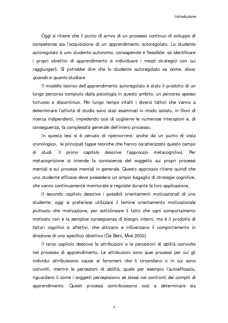 Anteprima della tesi: Apprendimento e motivazione allo studio negli studenti universitari, Pagina 2