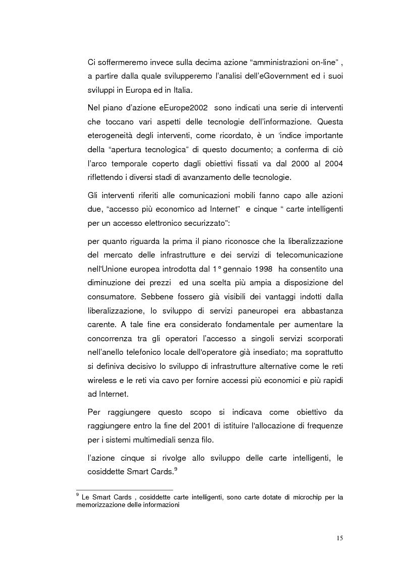 Anteprima della tesi: Mobile Internet e Pubblica Amministrazione, prospettive per l'eGovernment, Pagina 15