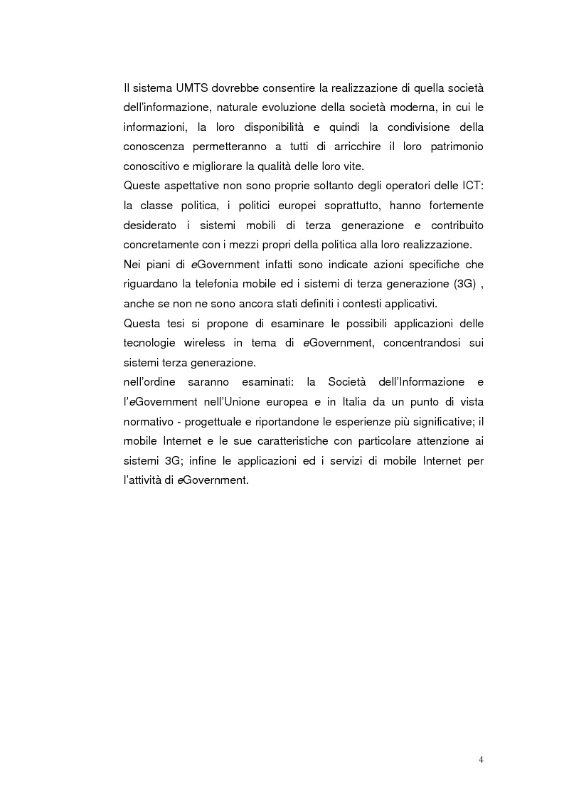 Anteprima della tesi: Mobile Internet e Pubblica Amministrazione, prospettive per l'eGovernment, Pagina 4