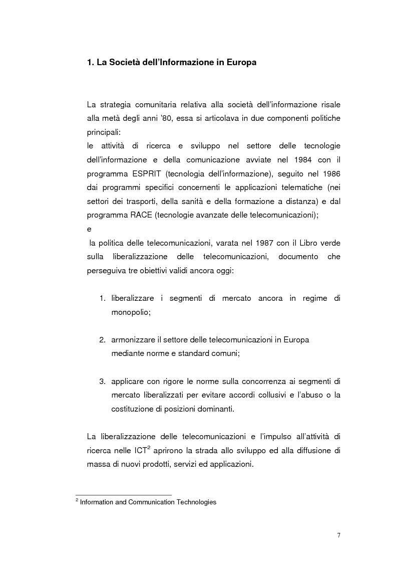 Anteprima della tesi: Mobile Internet e Pubblica Amministrazione, prospettive per l'eGovernment, Pagina 7