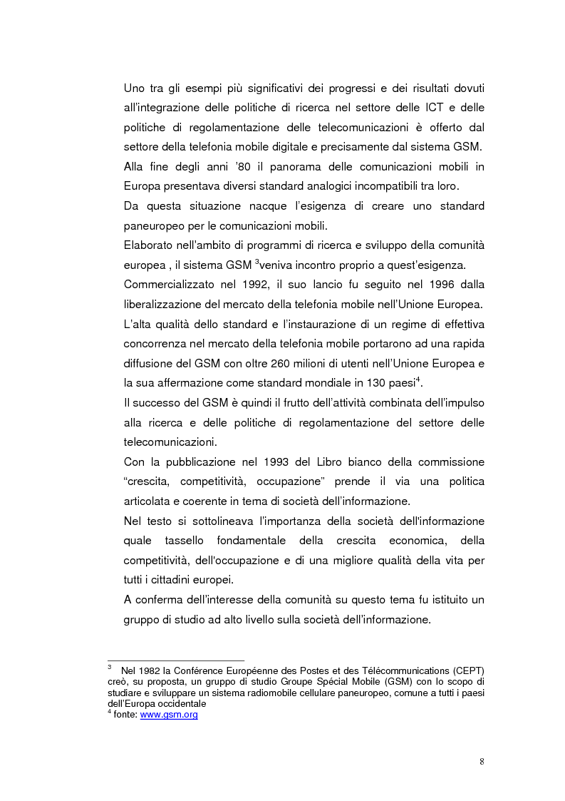 Anteprima della tesi: Mobile Internet e Pubblica Amministrazione, prospettive per l'eGovernment, Pagina 8
