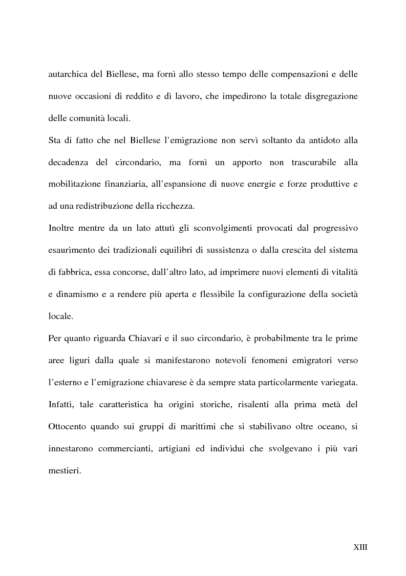 Anteprima della tesi: L'emigrazione italiana dal 1861 alla prima guerra mondiale. I casi del Biellese e del Chiavarese, Pagina 11