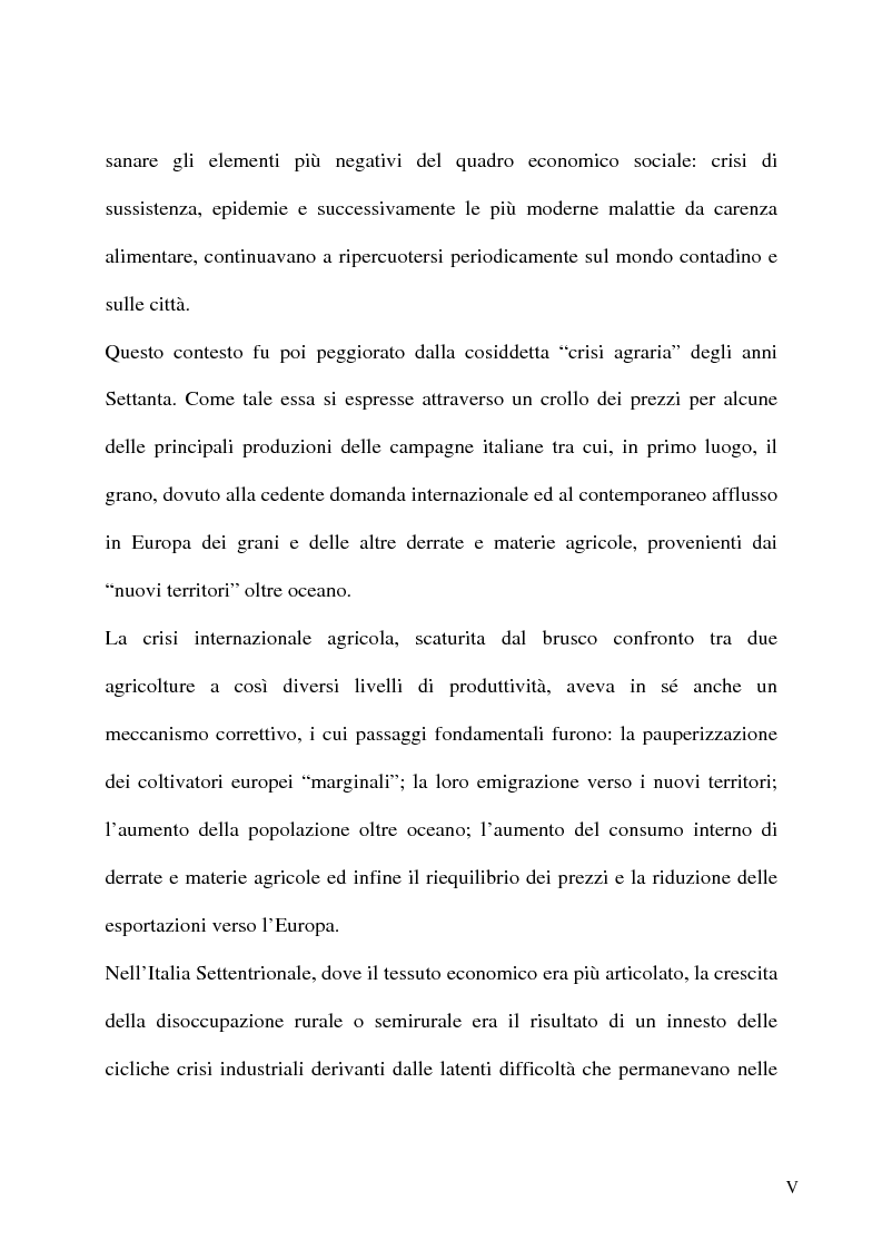 Anteprima della tesi: L'emigrazione italiana dal 1861 alla prima guerra mondiale. I casi del Biellese e del Chiavarese, Pagina 3