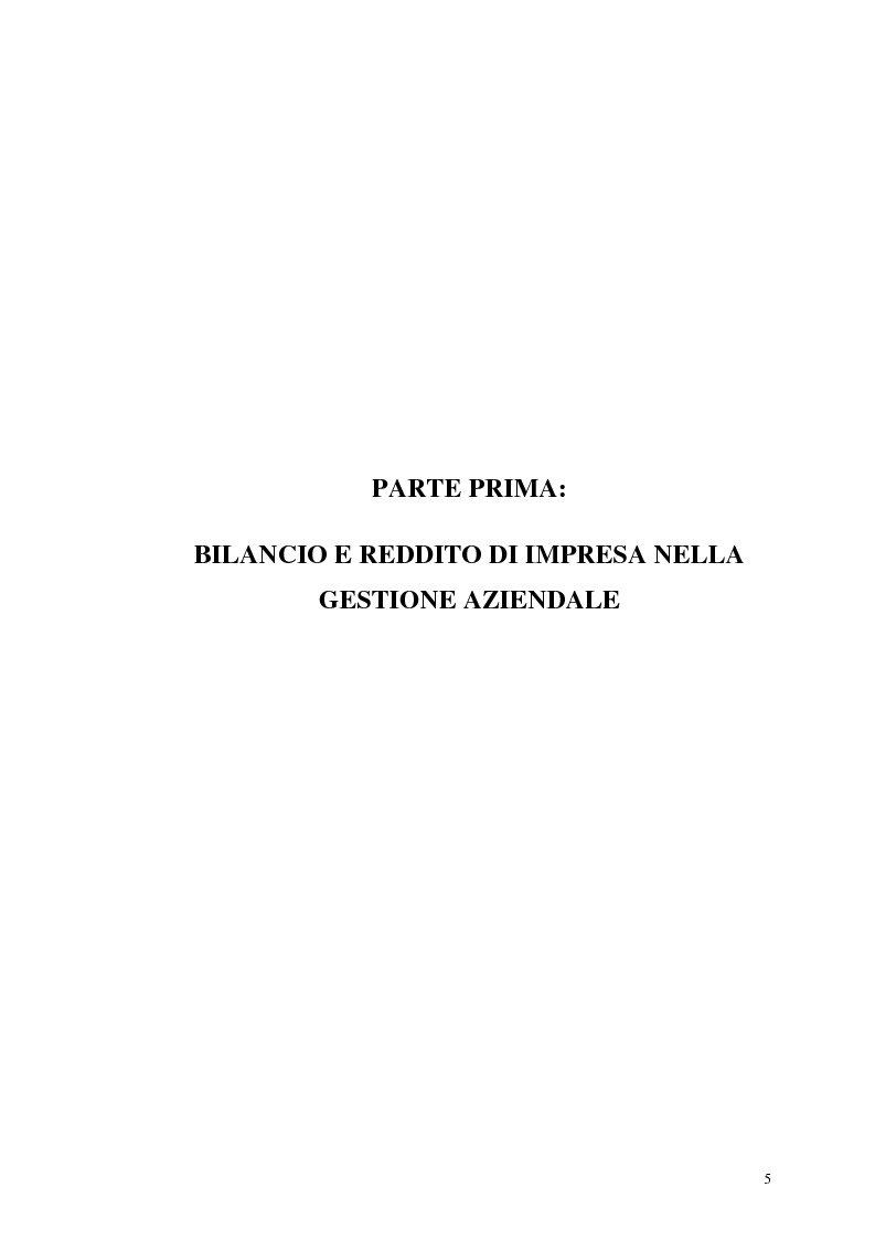 Anteprima della tesi: Il bilancio di esercizio e determinazione del reddito fiscalmente imponibile. Gli effetti della riforma Irap-Dit sulle decisioni delle imprese., Pagina 5