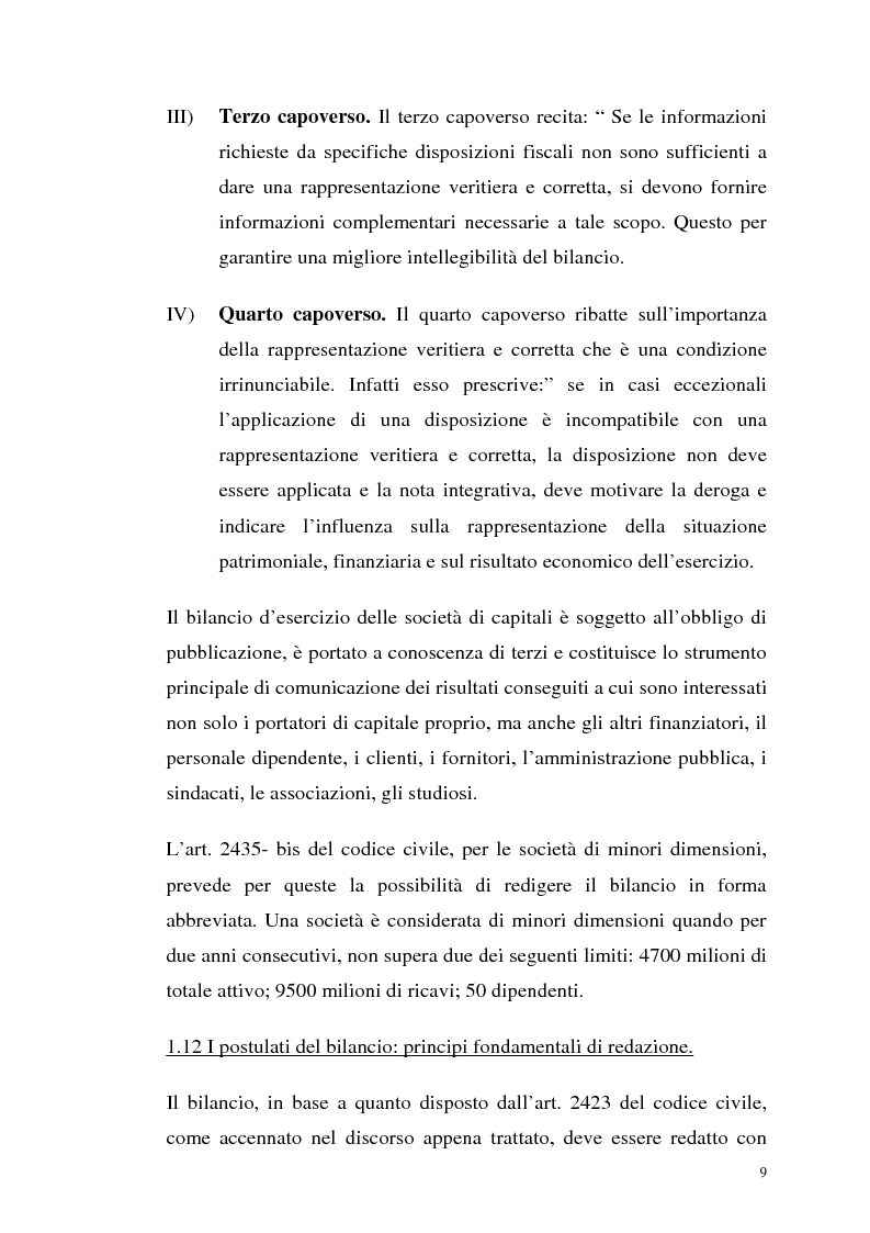 Anteprima della tesi: Il bilancio di esercizio e determinazione del reddito fiscalmente imponibile. Gli effetti della riforma Irap-Dit sulle decisioni delle imprese., Pagina 9