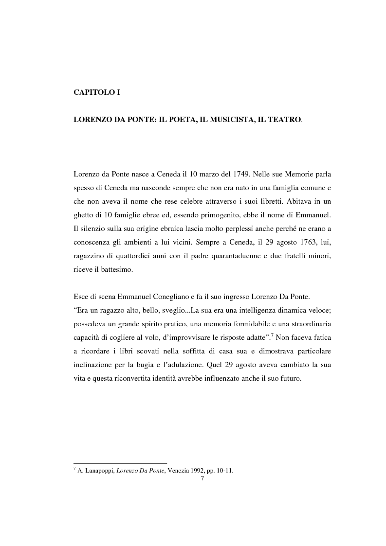 Anteprima della tesi: Lorenzo Da Ponte librettista: Don Giovanni tra opera e mito, Pagina 5