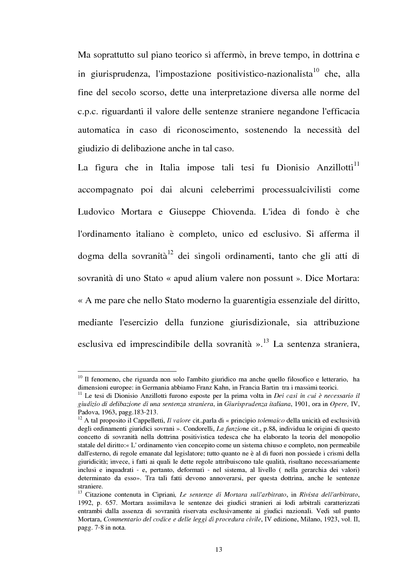 Anteprima della tesi: Il valore delle sentenze straniere alla luce delle norme di diritto internazionale privato, Pagina 8