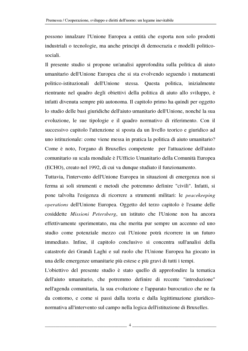 Anteprima della tesi: L'Unione europea e gli aiuti umanitari. La crisi dei Grandi Laghi, Pagina 4