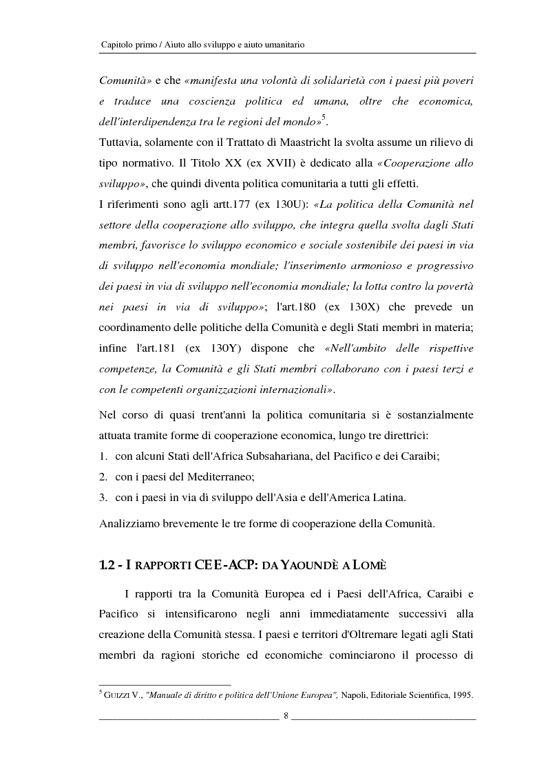 Anteprima della tesi: L'Unione europea e gli aiuti umanitari. La crisi dei Grandi Laghi, Pagina 8
