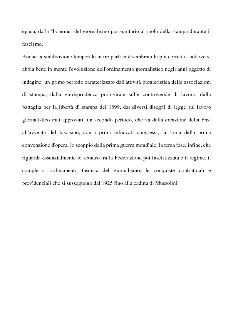 Anteprima della tesi: Il sindacato dei giornalisti: origini e storia della Fnsi dal 1908 al 1943, Pagina 2