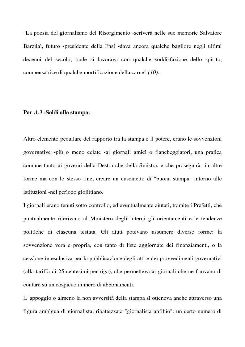 Anteprima della tesi: Il sindacato dei giornalisti: origini e storia della Fnsi dal 1908 al 1943, Pagina 9