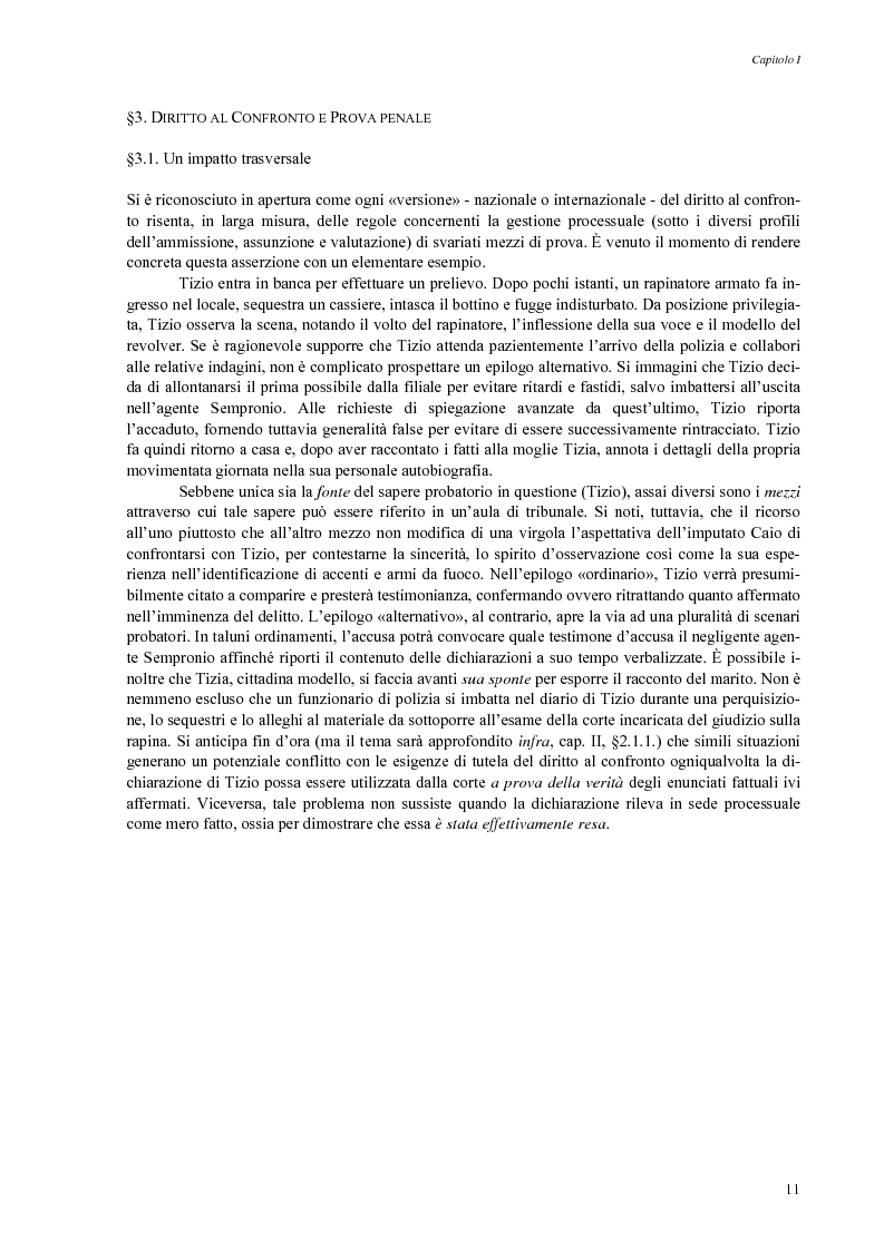 Anteprima della tesi: Giusto processo e diritto dell'imputato a confrontarsi con l'accusatore, Pagina 13