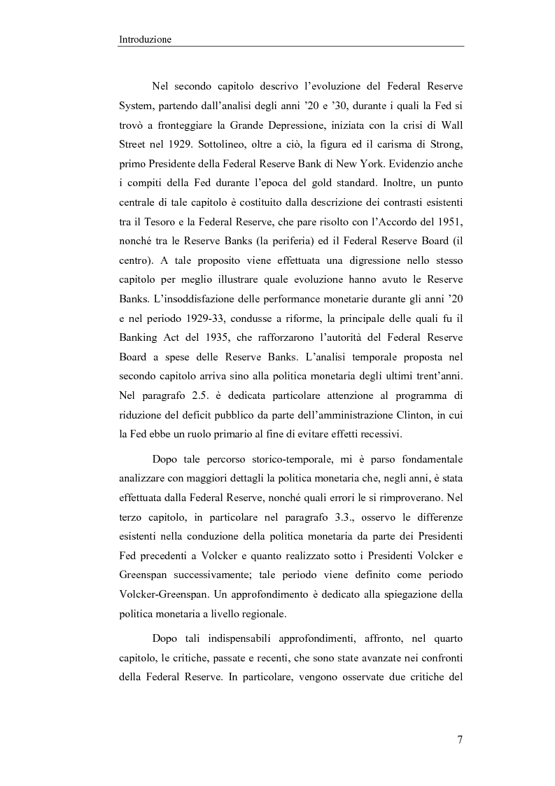 Anteprima della tesi: Il Federal Reserve System. Struttura, evoluzione e prospettive di cambiamento di una banca centrale indipendente, Pagina 2