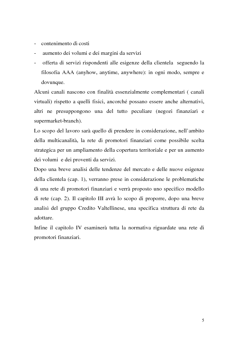 Anteprima della tesi: La rete dei promotori finanziari, Pagina 2