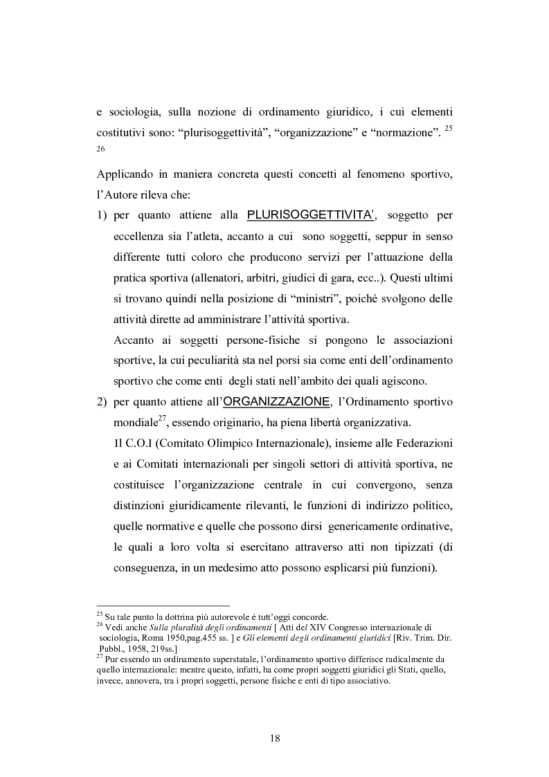 Anteprima della tesi: La Comunità europea e lo sport: problematiche giuridiche scaturite dalla sentenza Bosman, Pagina 11