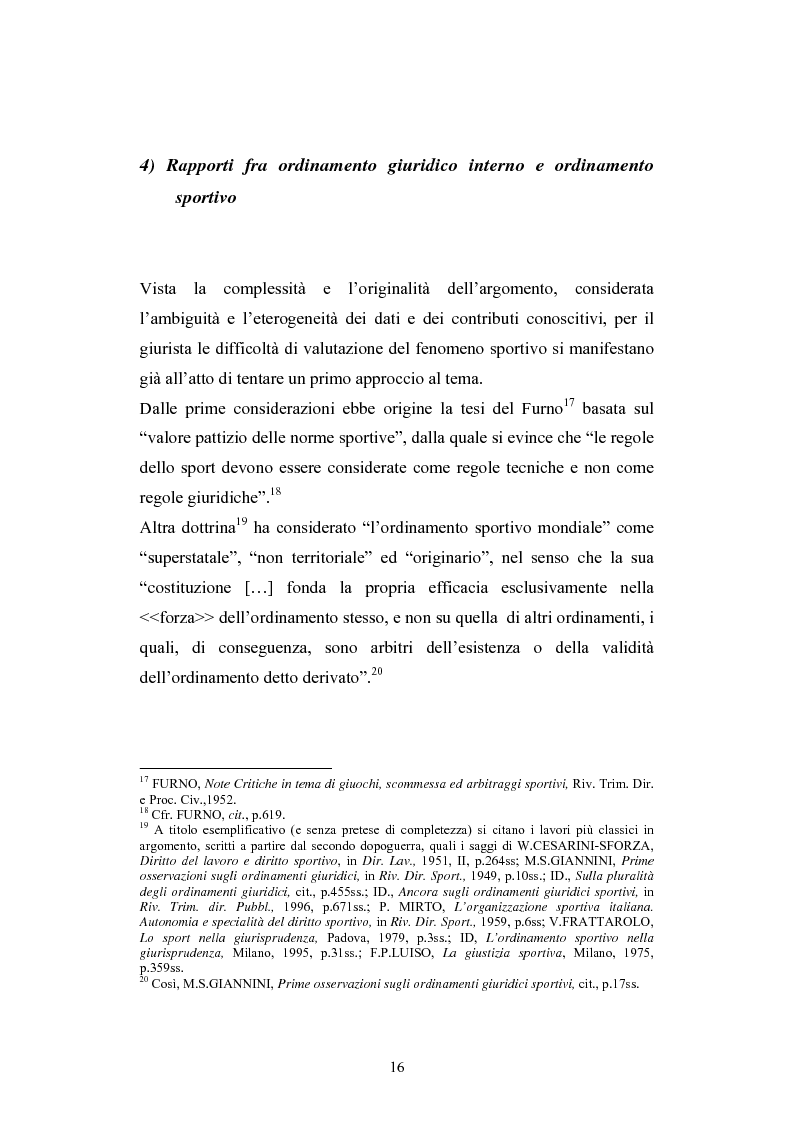 Anteprima della tesi: La Comunità europea e lo sport: problematiche giuridiche scaturite dalla sentenza Bosman, Pagina 9