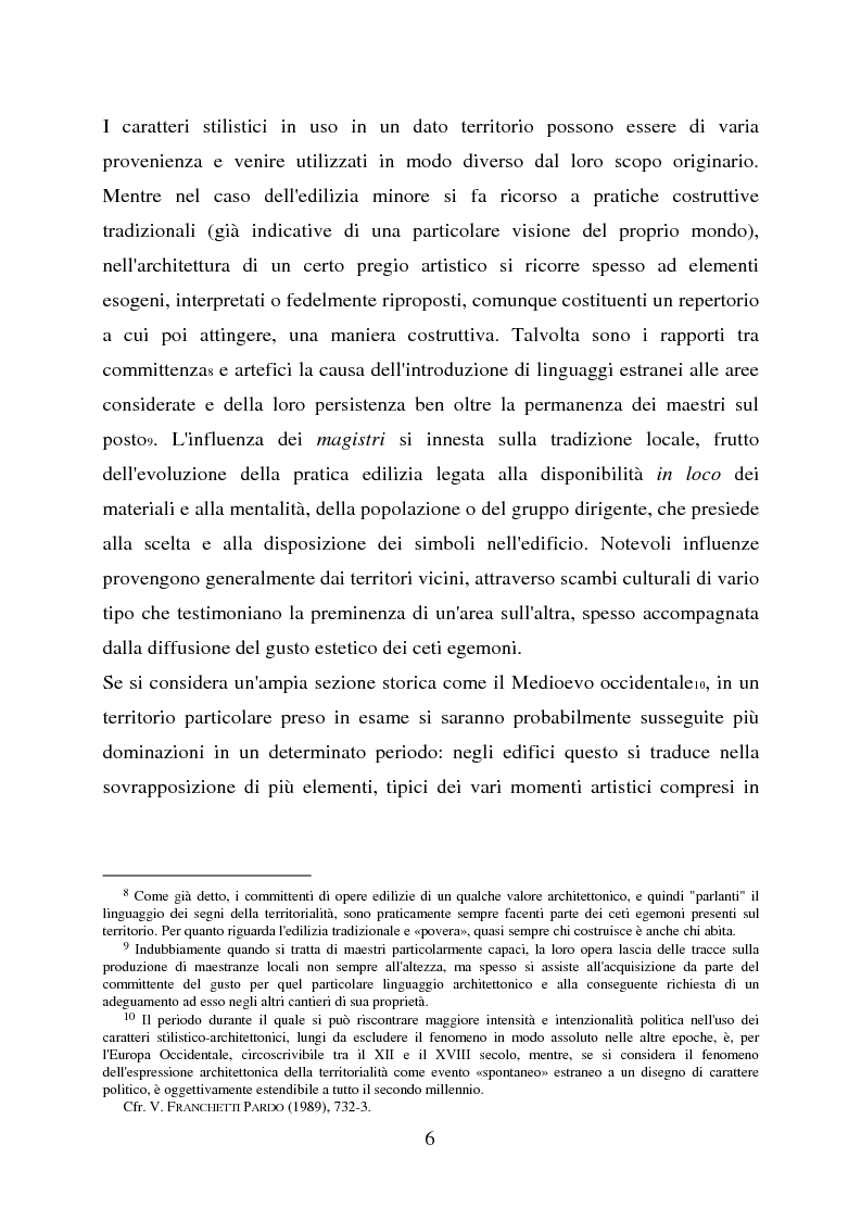 Anteprima della tesi: I segni della territorialità. Architettura in Valdelsa tra alto e basso medioevo, Pagina 3
