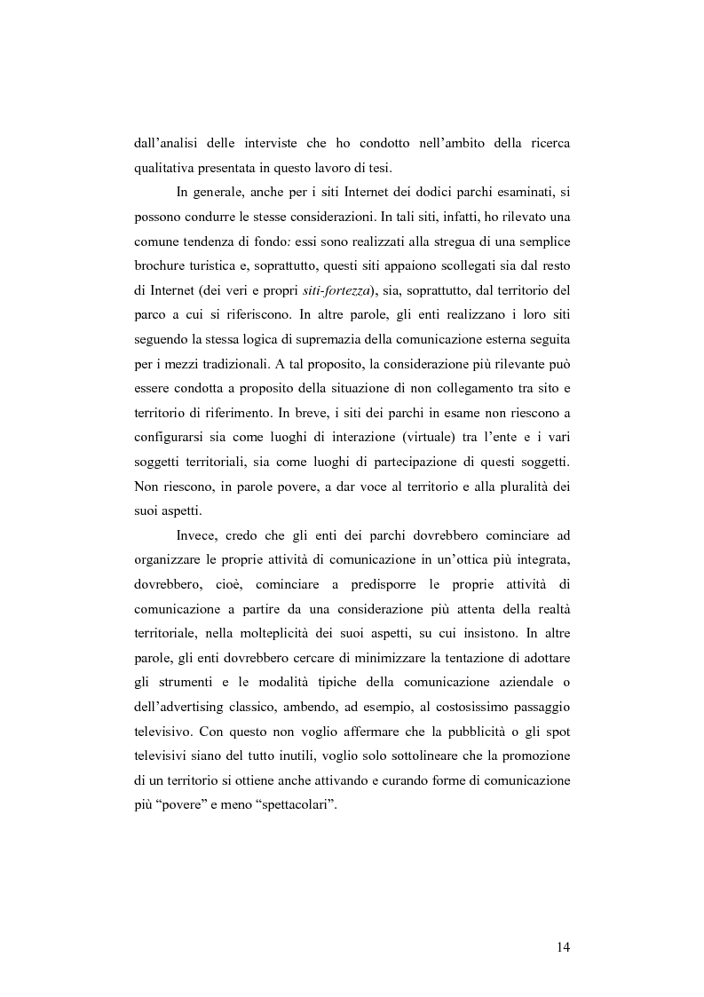 Anteprima della tesi: Società e comunicazione nei parchi naturali, Pagina 14