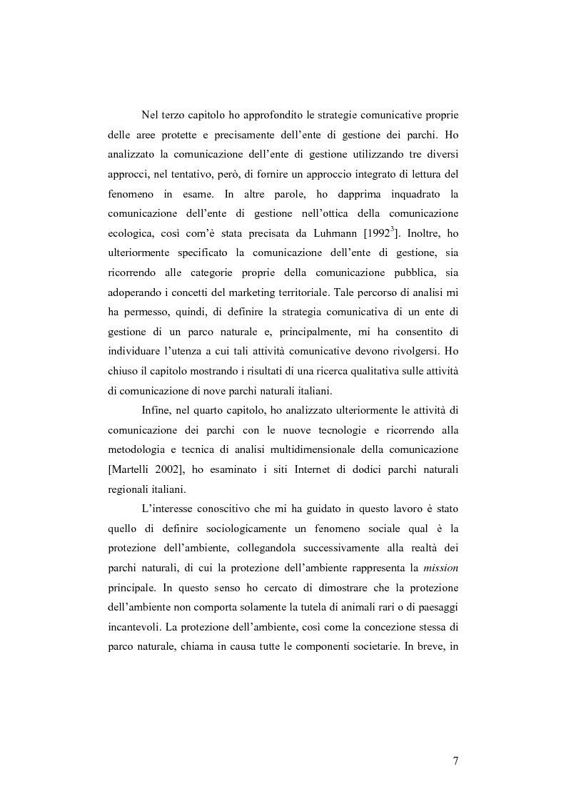 Anteprima della tesi: Società e comunicazione nei parchi naturali, Pagina 7