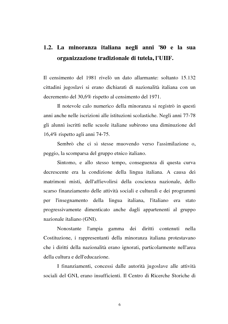 Anteprima della tesi: L'Istria e la minoranza italiana nella crisi jugoslava, Pagina 11