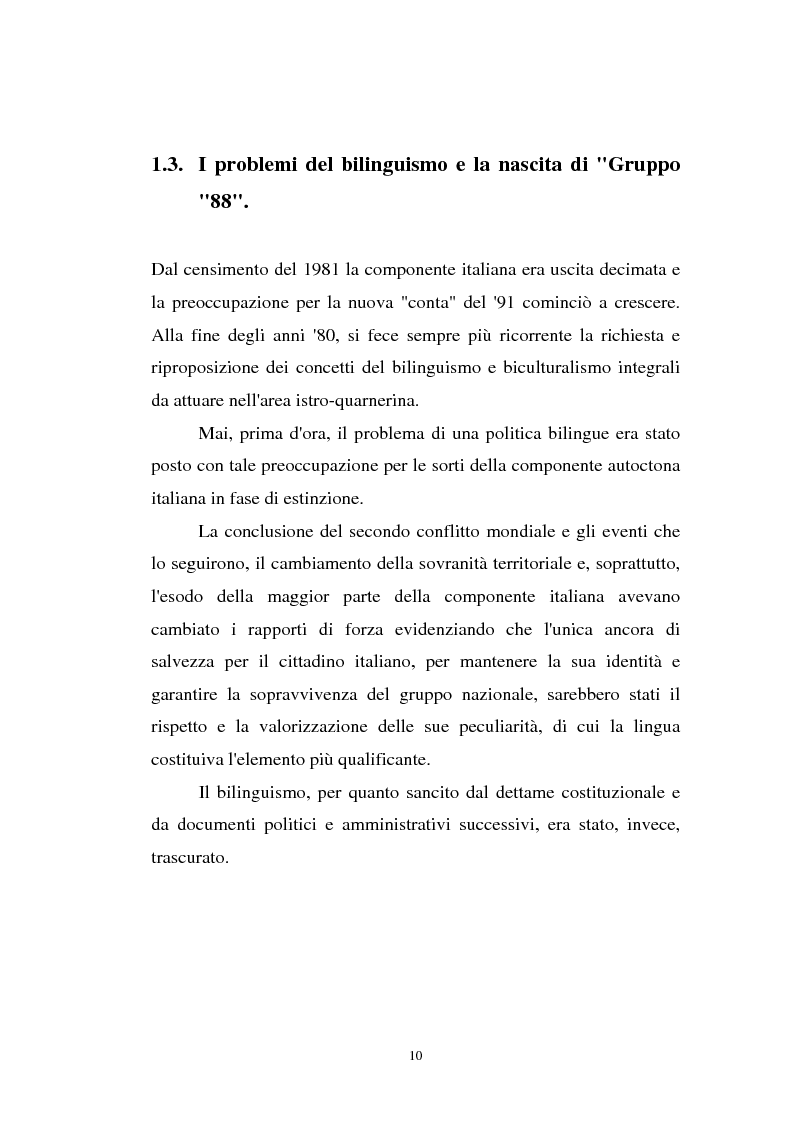 Anteprima della tesi: L'Istria e la minoranza italiana nella crisi jugoslava, Pagina 15