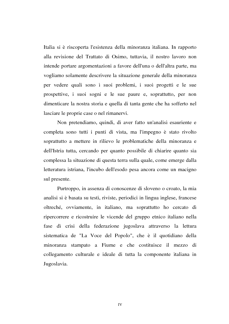 Anteprima della tesi: L'Istria e la minoranza italiana nella crisi jugoslava, Pagina 4