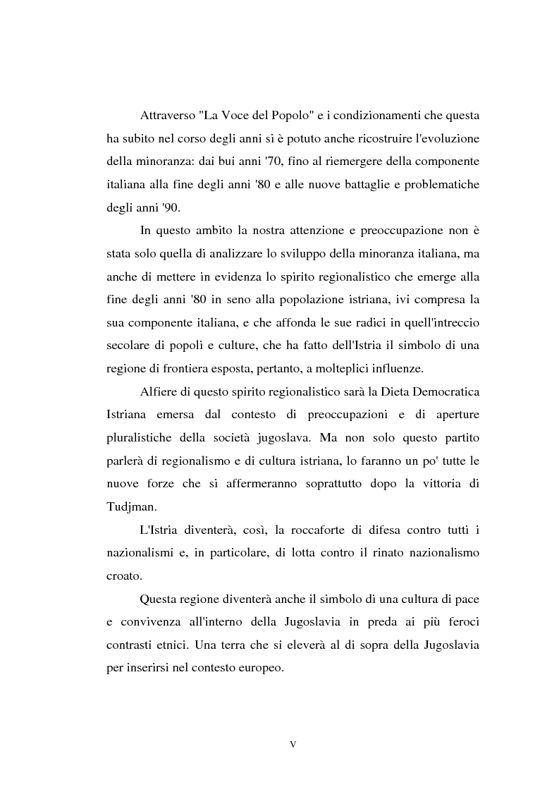 Anteprima della tesi: L'Istria e la minoranza italiana nella crisi jugoslava, Pagina 5
