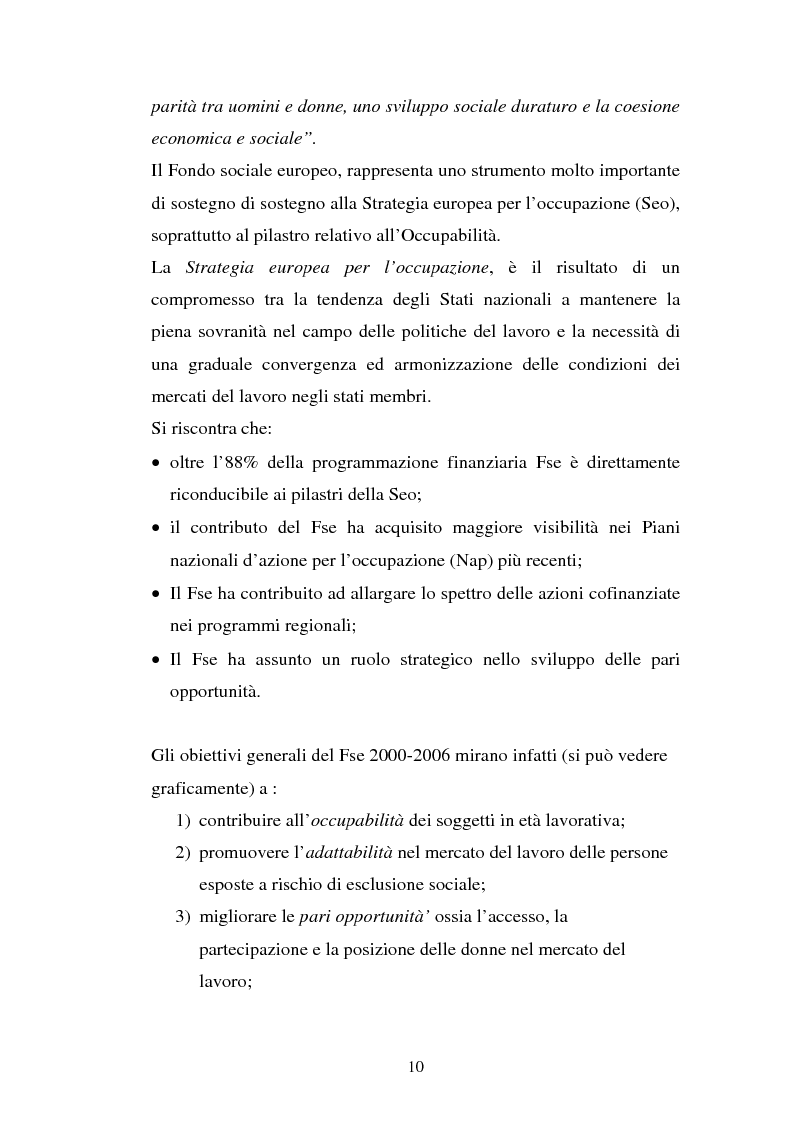 Anteprima della tesi: La valutazione delle politiche del Fondo Sociale Europeo, Pagina 13