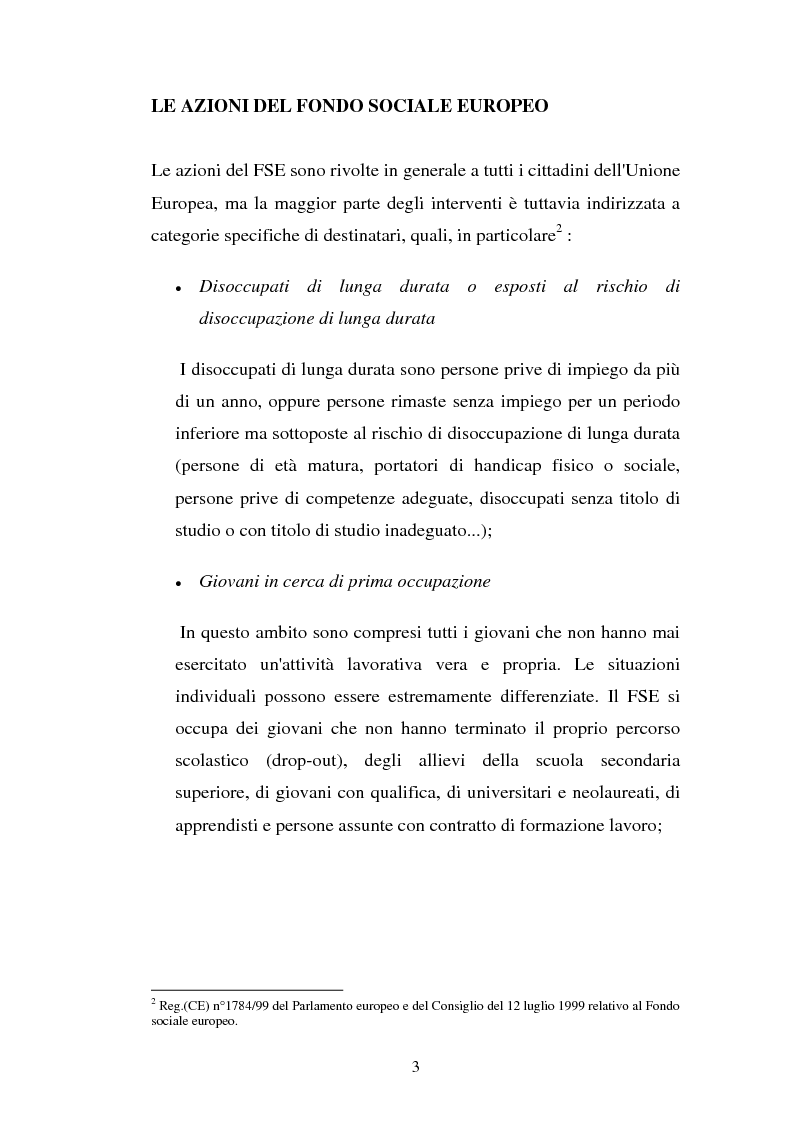 Anteprima della tesi: La valutazione delle politiche del Fondo Sociale Europeo, Pagina 6