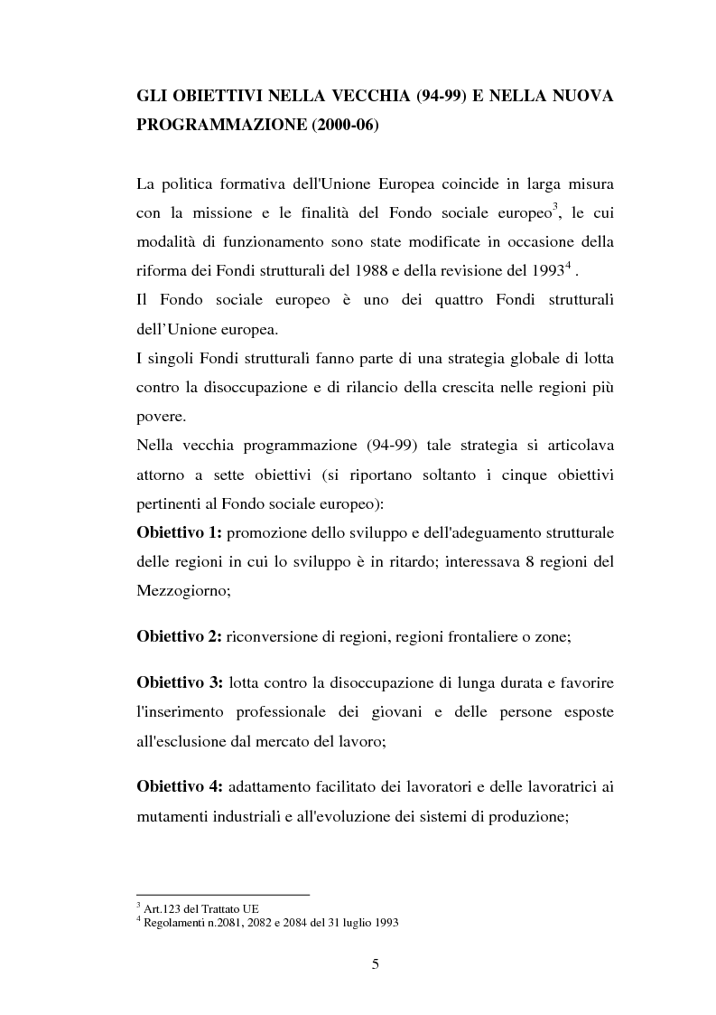 Anteprima della tesi: La valutazione delle politiche del Fondo Sociale Europeo, Pagina 8