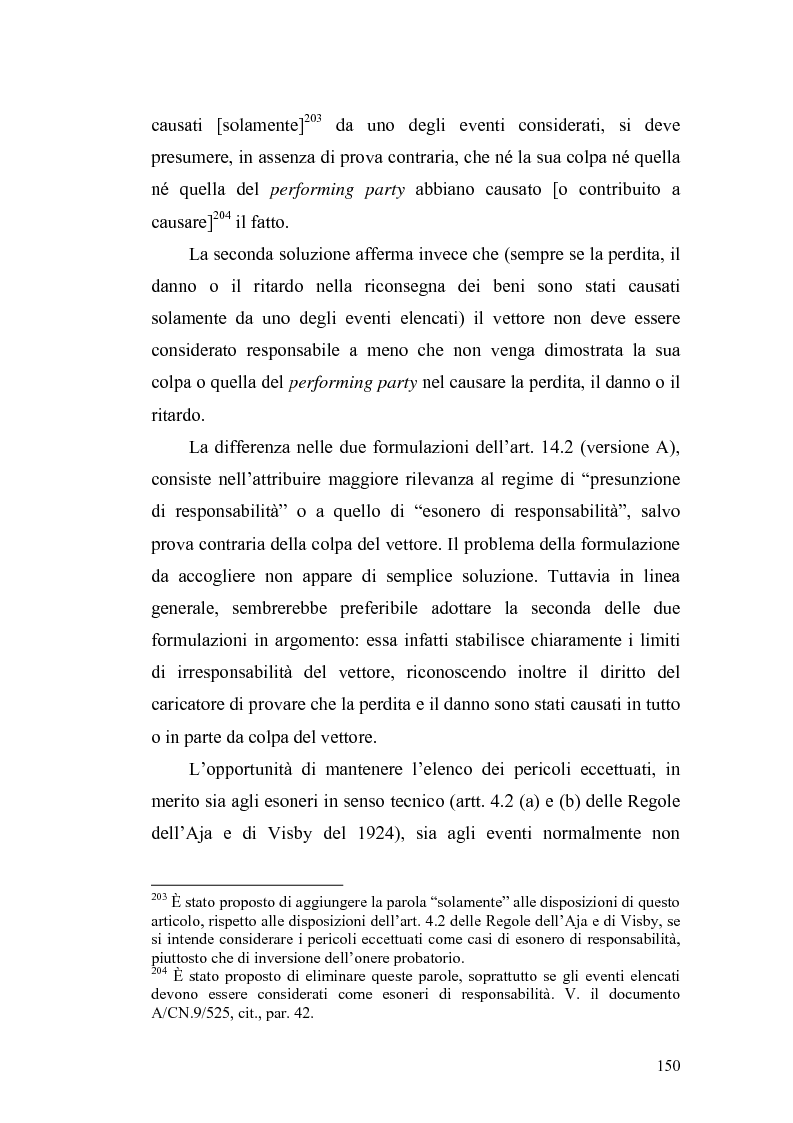 Anteprima della tesi: Dal trasporto marittimo al trasporto multimodale: la necessità di una nuova disciplina della responsabilità del vettore di cose, Pagina 2