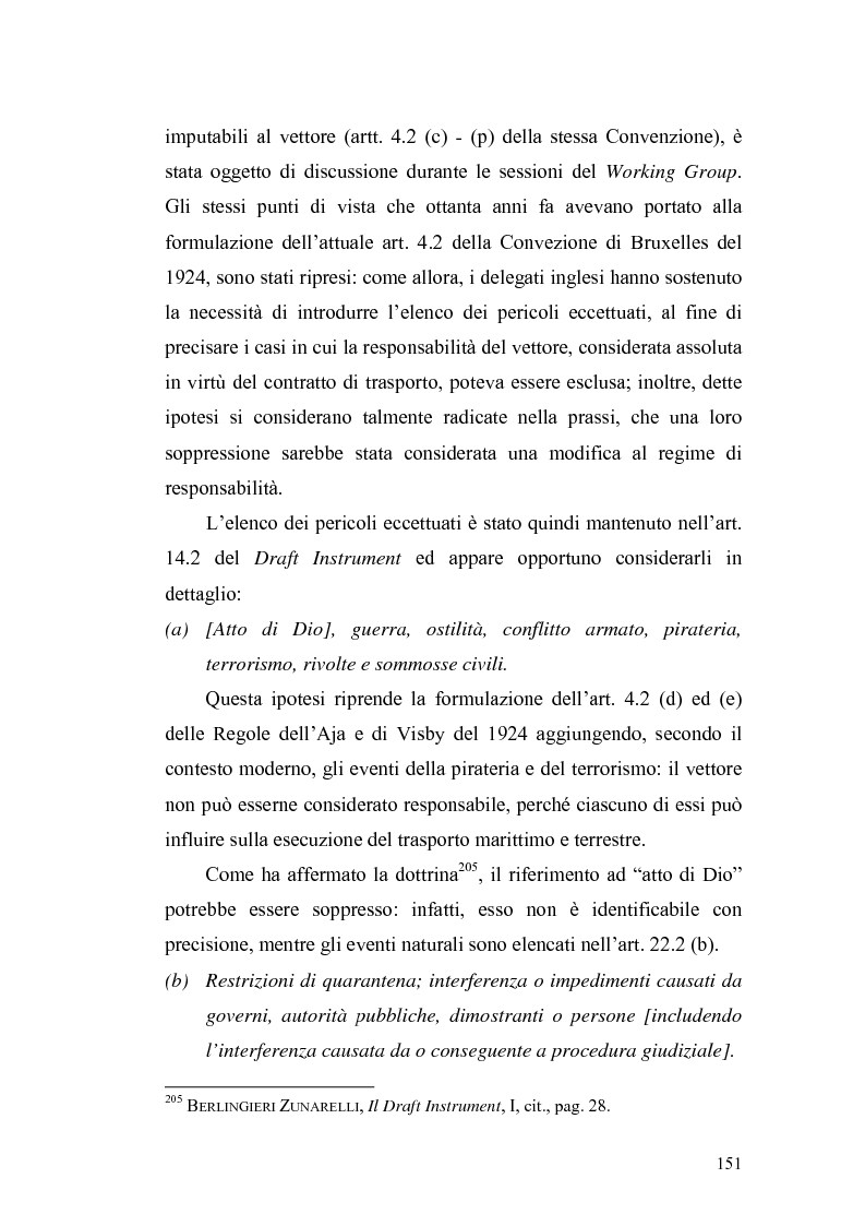 Anteprima della tesi: Dal trasporto marittimo al trasporto multimodale: la necessità di una nuova disciplina della responsabilità del vettore di cose, Pagina 3