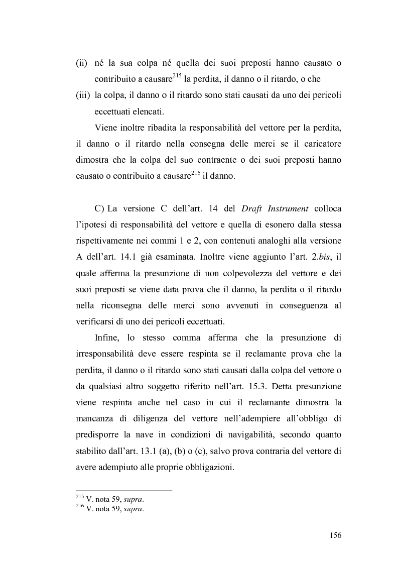 Anteprima della tesi: Dal trasporto marittimo al trasporto multimodale: la necessità di una nuova disciplina della responsabilità del vettore di cose, Pagina 8