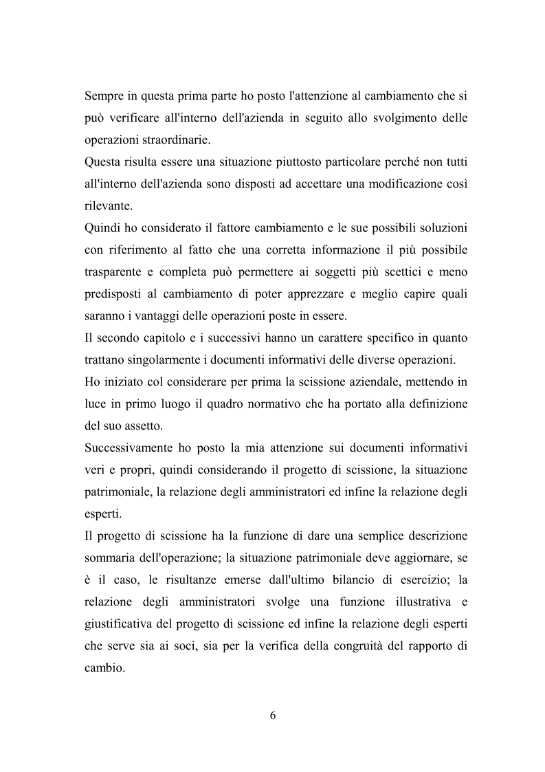 Anteprima della tesi: L'informativa societaria nelle operazioni straordinarie, Pagina 2