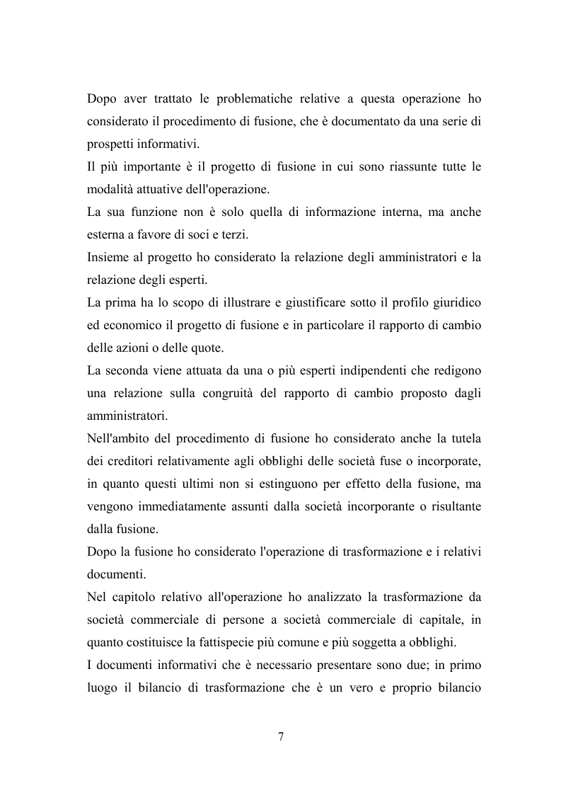 Anteprima della tesi: L'informativa societaria nelle operazioni straordinarie, Pagina 3