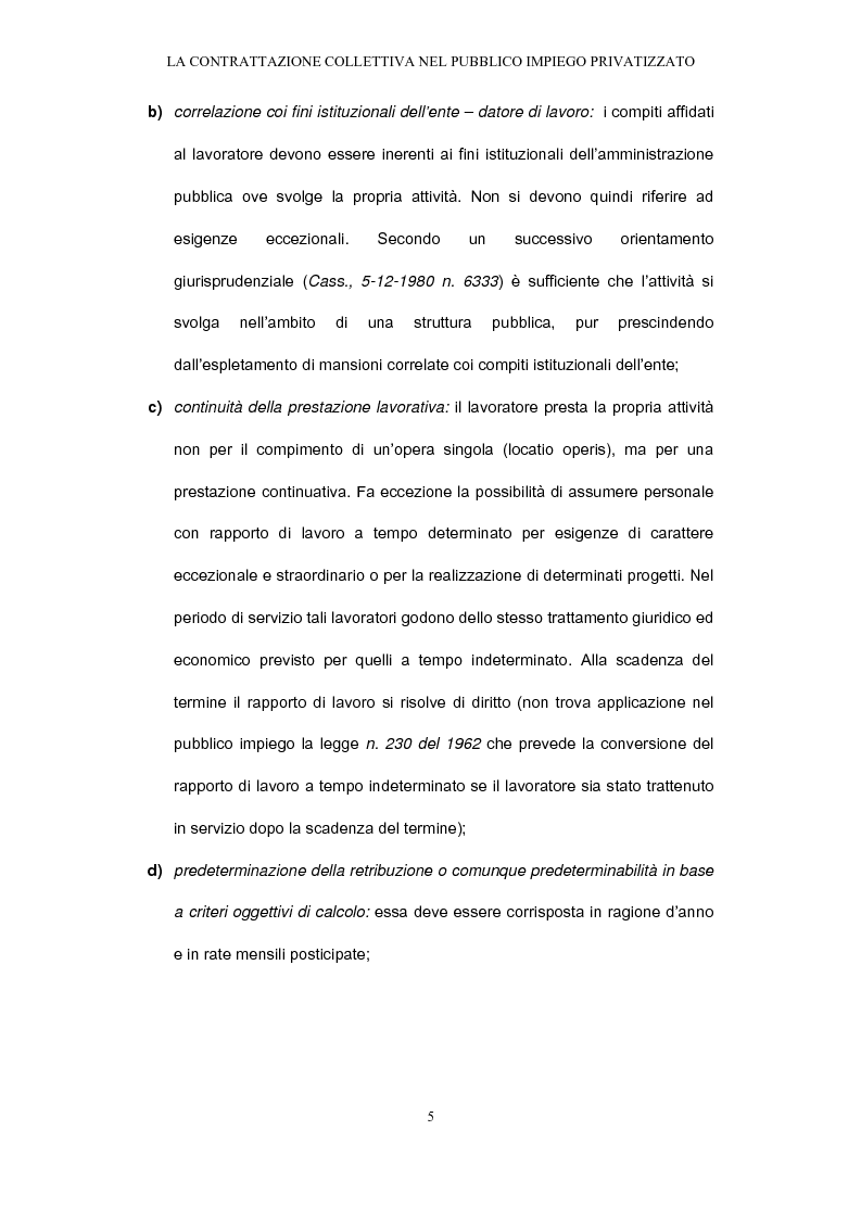Anteprima della tesi: Il rapporto di pubblico impiego dopo la privatizzazione, Pagina 5
