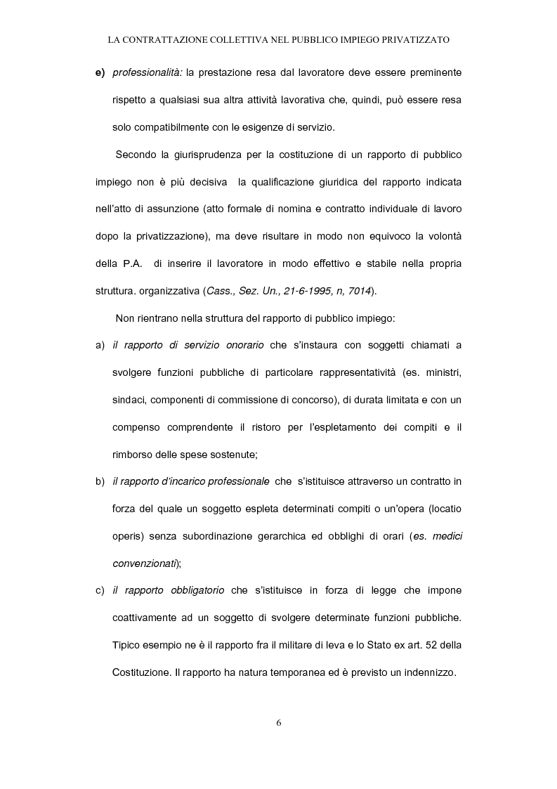 Anteprima della tesi: Il rapporto di pubblico impiego dopo la privatizzazione, Pagina 6