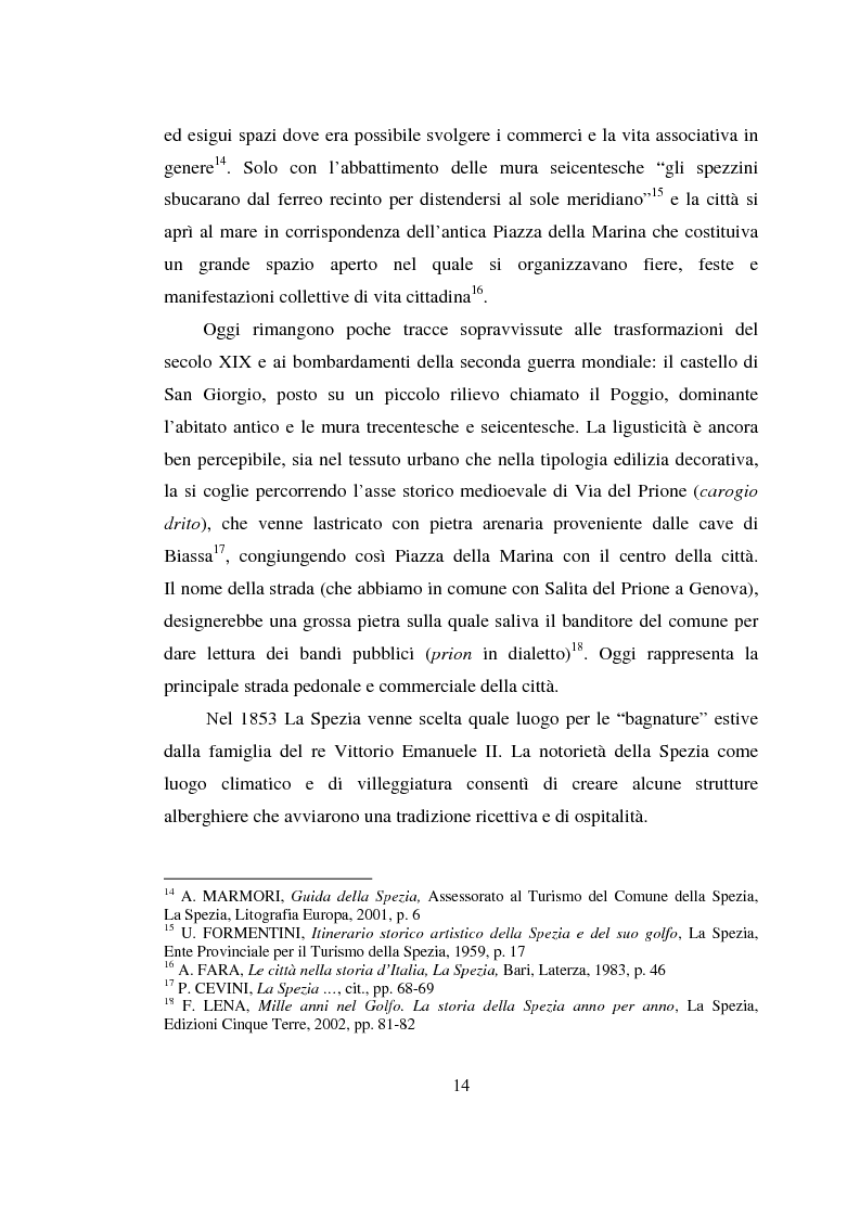 Anteprima della tesi: L'estensione urbana verso il mare: una nuova strategia per lo sviluppo turistico e commerciale della città della Spezia, Pagina 12