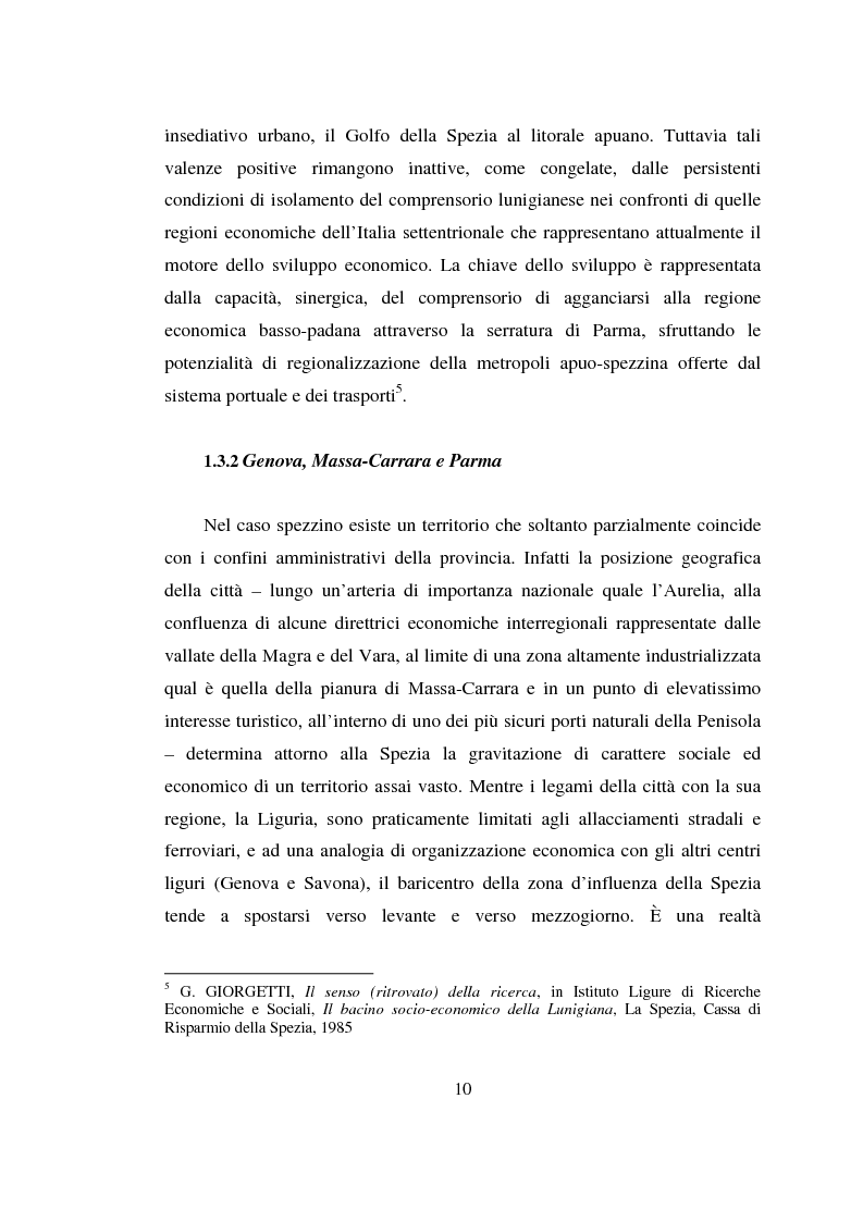 Anteprima della tesi: L'estensione urbana verso il mare: una nuova strategia per lo sviluppo turistico e commerciale della città della Spezia, Pagina 8