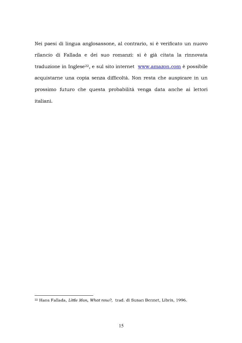 Anteprima della tesi: Hans Fallada e il suo ''Kleiner Mann, was nun?'' nel 2003. Una traduzione rivisitata, Pagina 13