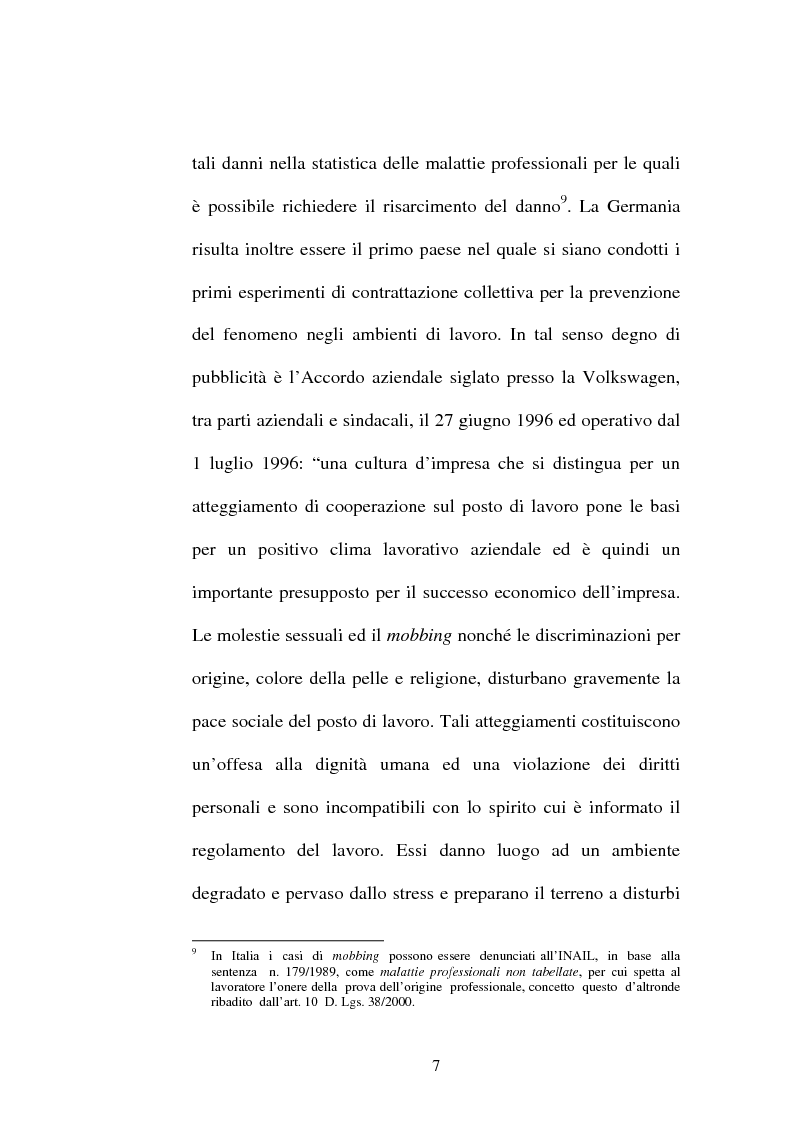 Anteprima della tesi: Lesioni da mobbing e responsabilità, Pagina 11