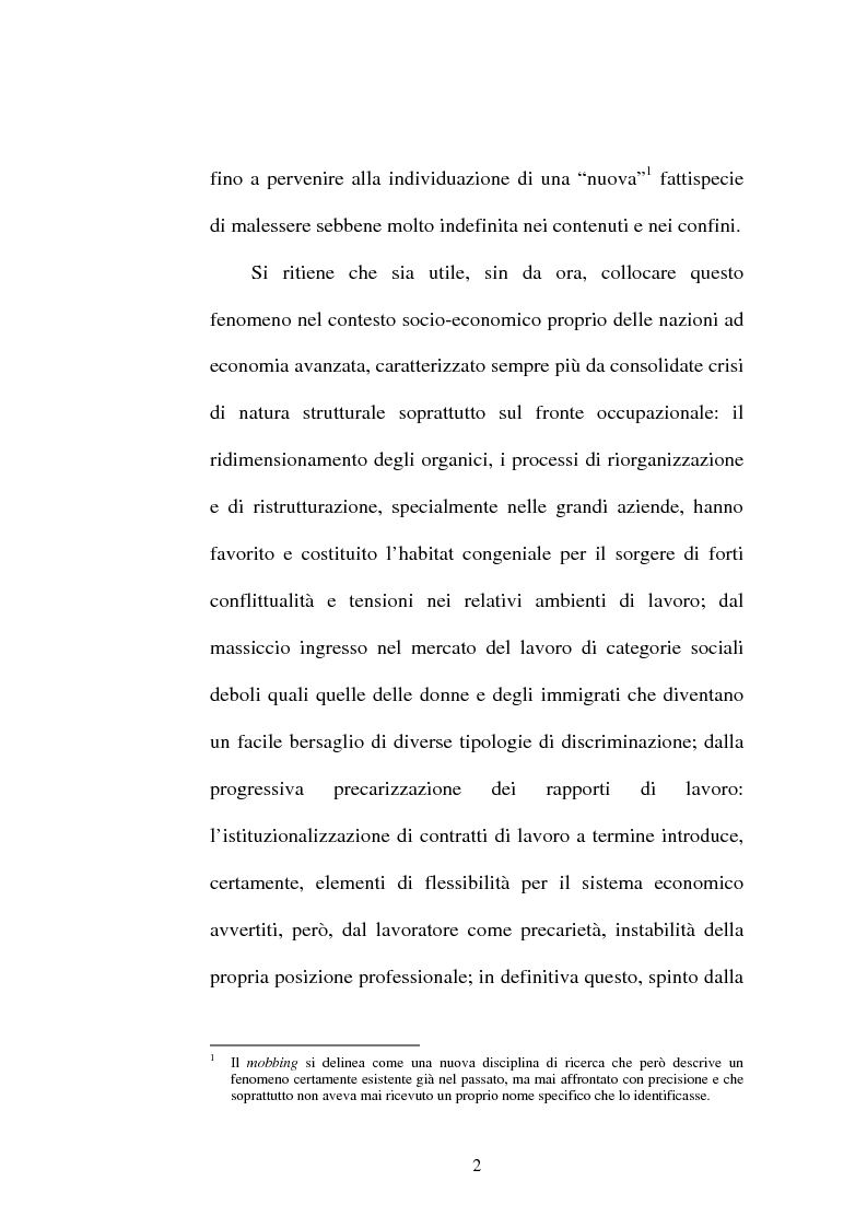 Anteprima della tesi: Lesioni da mobbing e responsabilità, Pagina 6