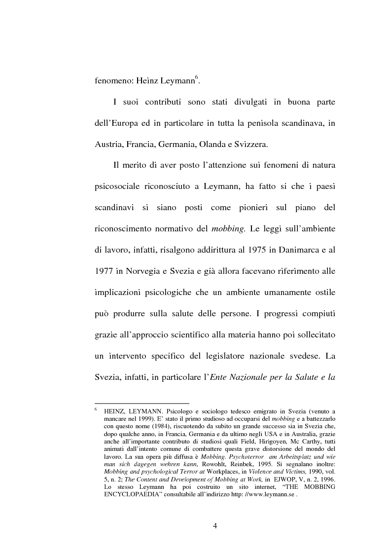 Anteprima della tesi: Lesioni da mobbing e responsabilità, Pagina 8